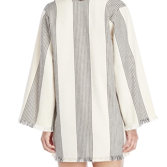 Derek Lam Stripe Canvas V-Neck Tunic Dress - Picture 2 of 3